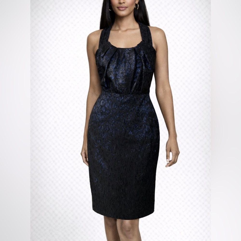 Magaschoni Dress Blue Black Extra Small XS Career Church Party Wedding